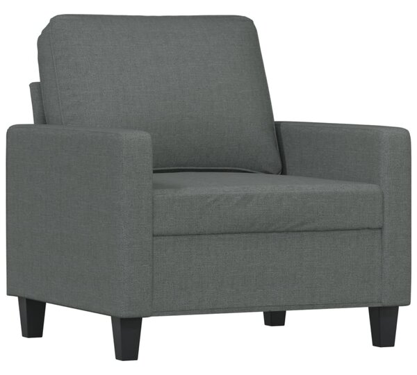 3dílná sedací souprava s poduškami tmavě šedá textil 3201429