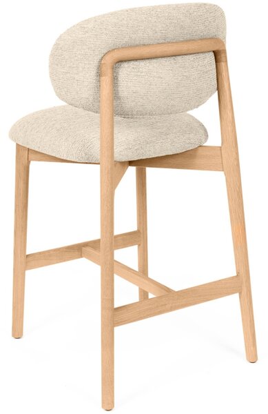 Somcasa Béžová čalouněná barová židle Renzo 66 cm