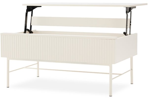 Somcasa Bílý lakovaný konferenční stolek Oslo 100 x 60 cm s úložným prostorem