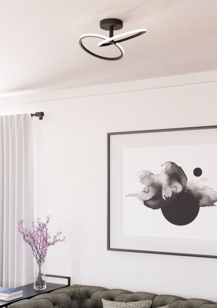 Eglo 902144 - LED Stropní svítidlo CONGIUNTI LED/12W/230V 2700/4000/6500K černá