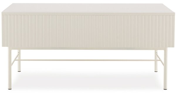 Somcasa Bílý lakovaný konferenční stolek Oslo 100 x 60 cm s úložným prostorem