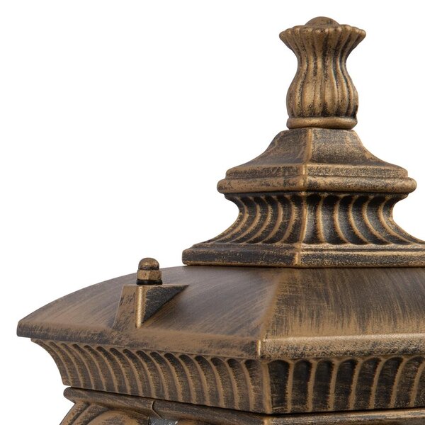 Maytoni Vintage venkovní sloupkové svítidlo FLEUR, 60W, v. 48,5 cm, 1xE27, IP44 Barva: Černá/zlatá
