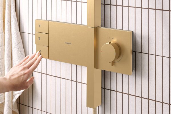 Hansgrohe Raindance Alive Q - Showerpipe 210/340 2jet s termostatem ShowerSelect Comfort, kartáčovaný bronz 24590140
