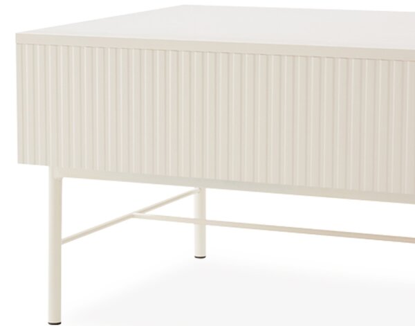 Somcasa Bílý lakovaný konferenční stolek Oslo 100 x 60 cm s úložným prostorem