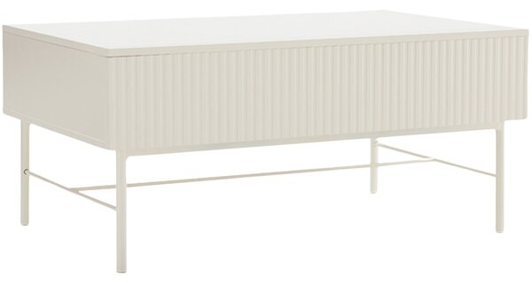 Somcasa Bílý lakovaný konferenční stolek Oslo 100 x 60 cm s úložným prostorem