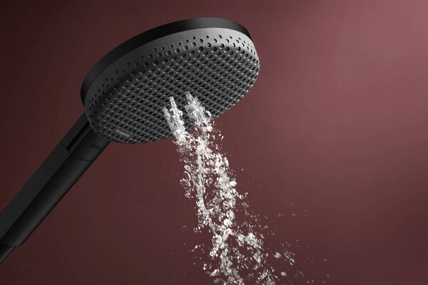 Hansgrohe Raindance Alive Select S - Sada se sprchovým držákem 125 3jet EcoSmart, se sprchovou hadicí Designflex 1600 mm, černá matná 24611670