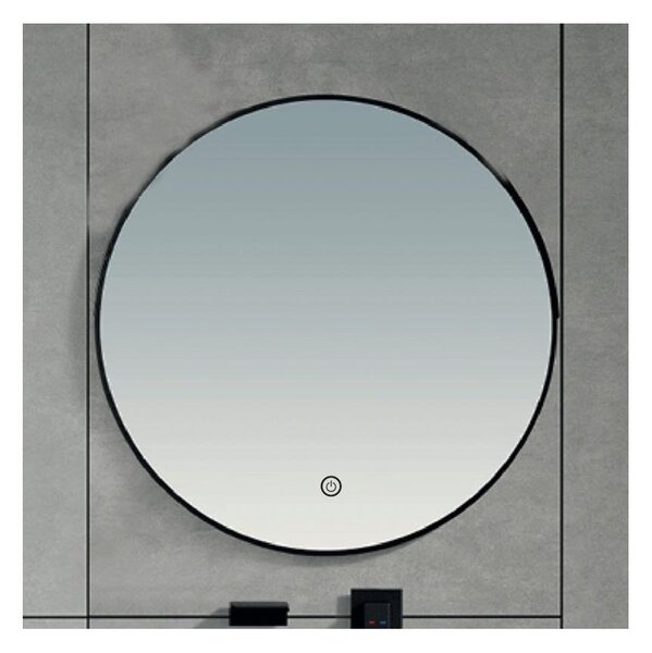 Brilagi-LED Koup. zrcadlo VERESE LED/19W/230V 60 cm černá IP44 CRI 90 stm. + CCT