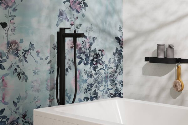 Hansgrohe Zesis S - Vanová baterie na podlahu, černá matná 74445670
