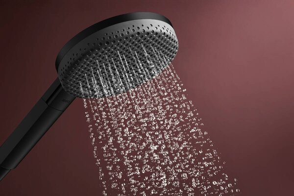 Hansgrohe Raindance Alive Select S - Sada se sprchovým držákem 125 3jet EcoSmart, se sprchovou hadicí Designflex 1600 mm, černá matná 24611670