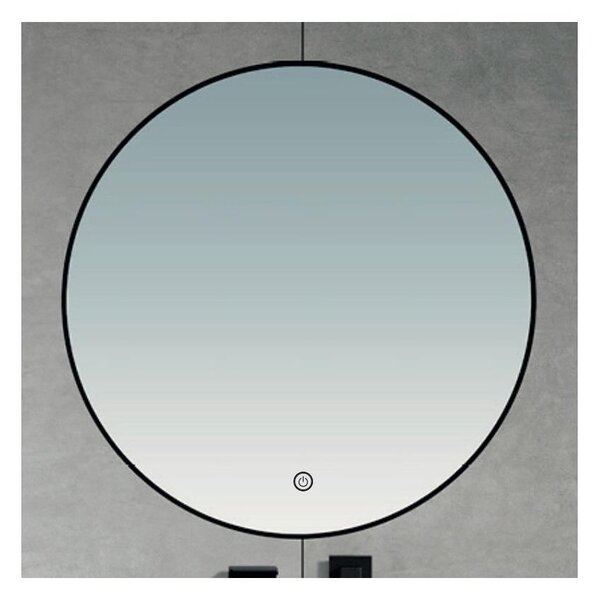 Brilagi-LED Koup. zrcadlo NOVARA LED/19W/230V 60 cm černá IP44 CRI 90 stm. + CCT