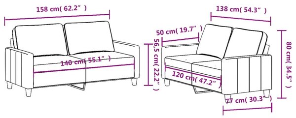 2dílná sedací souprava s poduškami světle žlutá textil 3201449