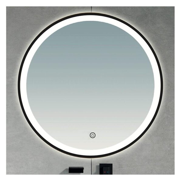 Brilagi - LED Koup. zrcadlo ASTI LED/19W/230V 60 cm černá IP44 CRI 90 stm. + CCT