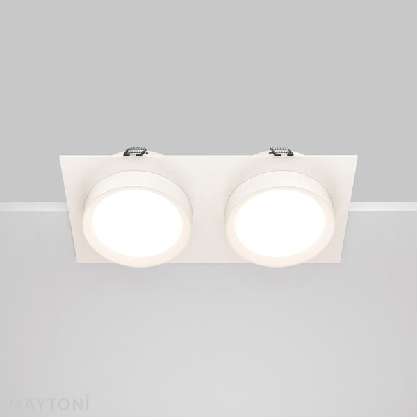 Maytoni Moderní vestavné svítidlo HOOP, 15W, d. 22 cm, 2xGX53 Barva: Černá