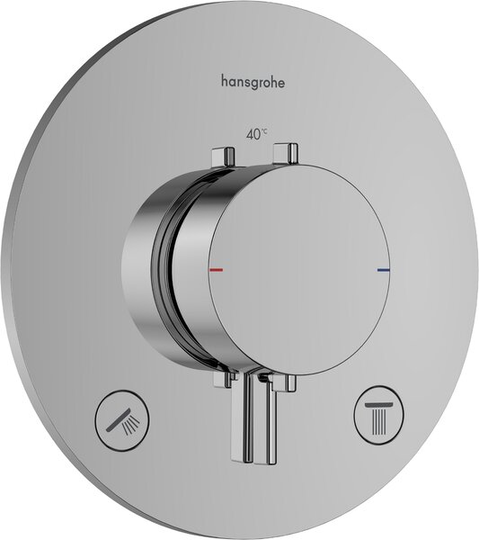Hansgrohe Ecostat Comfort S - Termostat pod omítku pro 2 spotřebiče, chrom 33715000