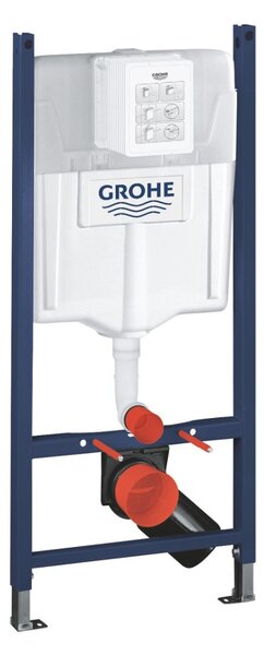 GROHE Rapid SL Projekt - Instalační systém pro WC, stavební výška 1130 mm, uchyty, WC tlačítko, chrom 38840000/set