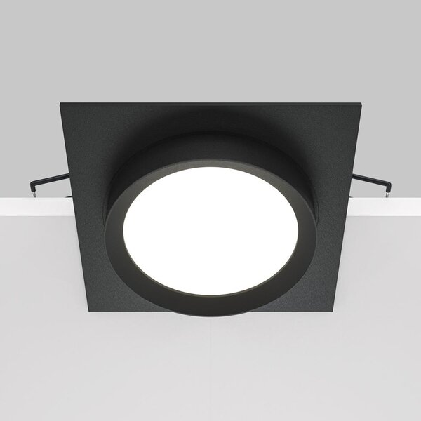 Maytoni Moderní vestavné svítidlo HOOP, 15W, d. 11 cm, 1xGX53 Barva: Černá