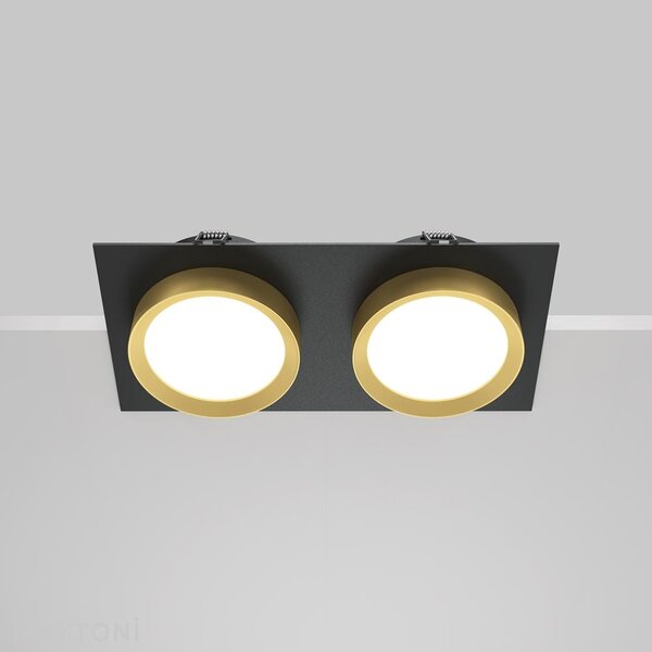 Maytoni Moderní vestavné svítidlo HOOP, 15W, d. 22 cm, 2xGX53 Barva: Černá