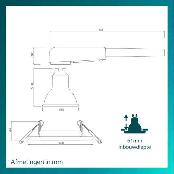 Philips - Podhledové svítidlo PERIDOT 1xGU10/7W/230V černá