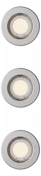 Philips - SADA 3x Podhledové svítidlo PERIDOT 1xGU10/7W/230V stříbrná