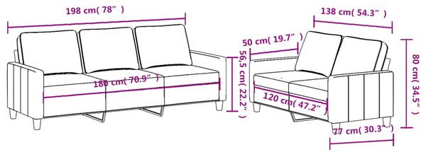 2dílná sedací souprava s poduškami tmavě šedá textil 3201461