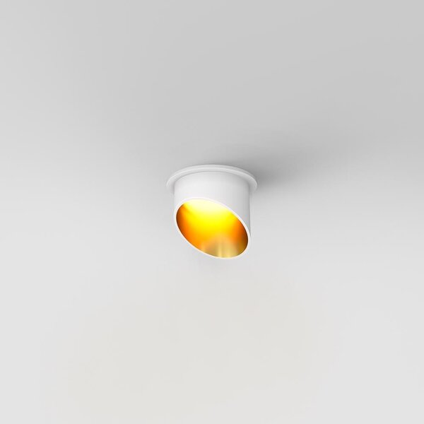Maytoni Designové vestavné svítidlo LIPARI, 12W, v. 7 cm, 1xGU10 Barva: Bílá/zlatá