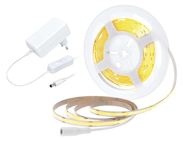 COB LED světelný pásek WM59 5 m, teplá bílá
