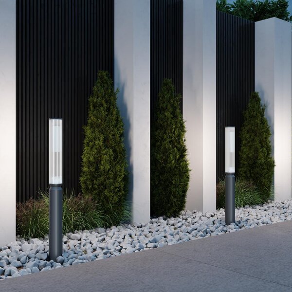 Maytoni Designové venkovní sloupkové LED svítidlo LIT, 12W, v. 78,5 cm, 3000K, IP65 Barva: Grafit