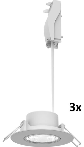 Philips - SADA 3x LED Stmív. podhledové svítidlo CILANTRO LED/5W/230V 2700K bílá