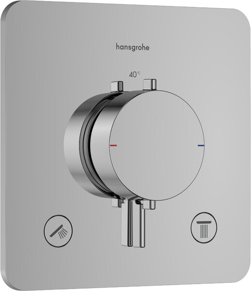 Hansgrohe Ecostat Comfort Q - Termostat pod omítku pro 2 spotřebiče, chrom 33713000