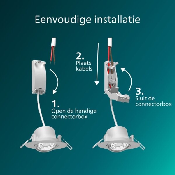 Philips - SADA 3x LED Stmív. podhledové svítidlo CILANTRO LED/5W/230V 2700K bílá