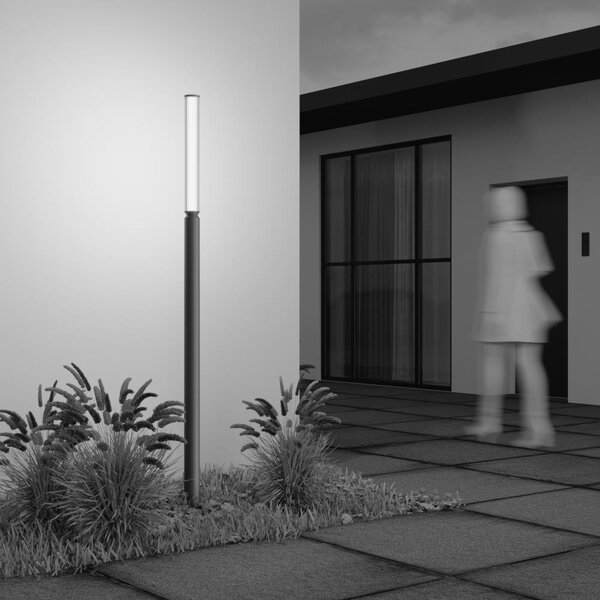 Maytoni Designové venkovní sloupkové LED svítidlo LIT, 20W, v. 198,6 cm, 3000K, IP65 Barva: Grafit