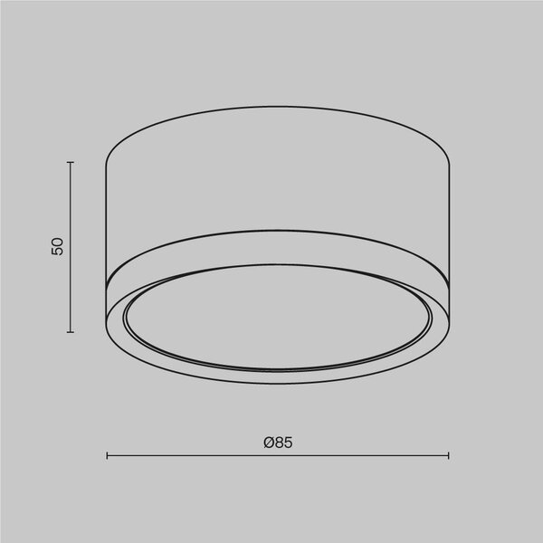 Maytoni Stropní svítidlo HOOP, 15W, v. 5 cm, 1xGX53 Barva: Černá