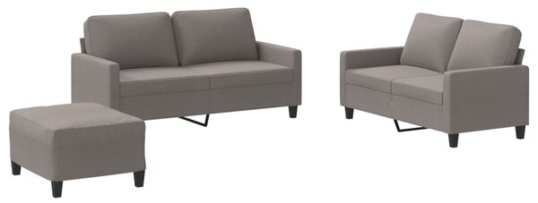 3dílná sedací souprava s poduškami taupe textil 3201459