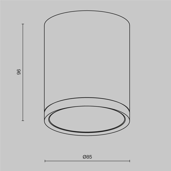 Maytoni Stropní svítidlo HOOP, 15W, v. 9,6 cm, 1xGX53 Barva: Černá