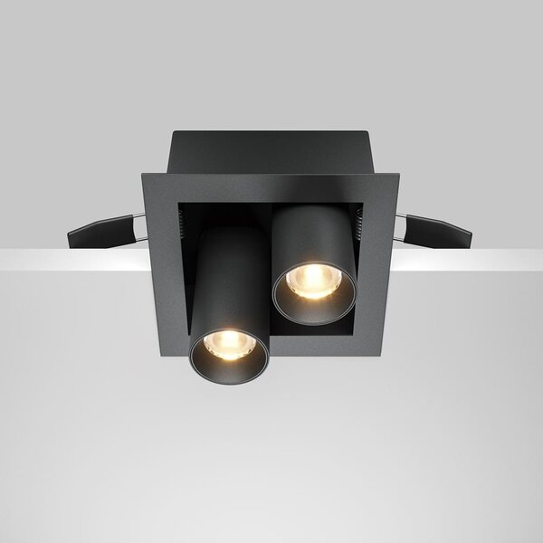 Maytoni Stylové vestavné LED svítidlo MAGNUM, 14W, d. 11,2 cm, 3000K Barva: Černá