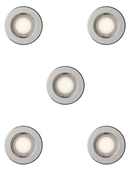Philips - SADA 5x Podhledové svítidlo PERIDOT 1xGU10/7W/230V stříbrná
