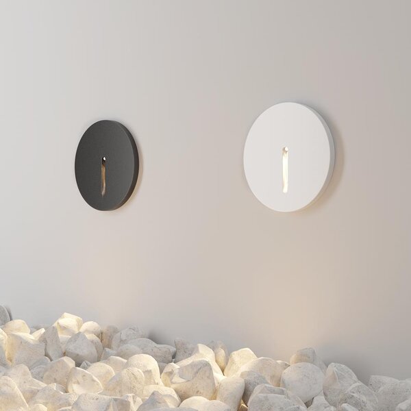 Maytoni Zapuštěné LED svítidlo LOCK, 3W, ⌀ 7 cm, 3000K, IP54 Barva: Černá