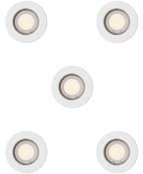 Philips - SADA 5x Podhledové svítidlo PERIDOT 1xGU10/7W/230V bílá