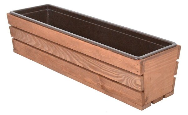 Dřevěný truhlík 61 cm Modern – Rojaplast