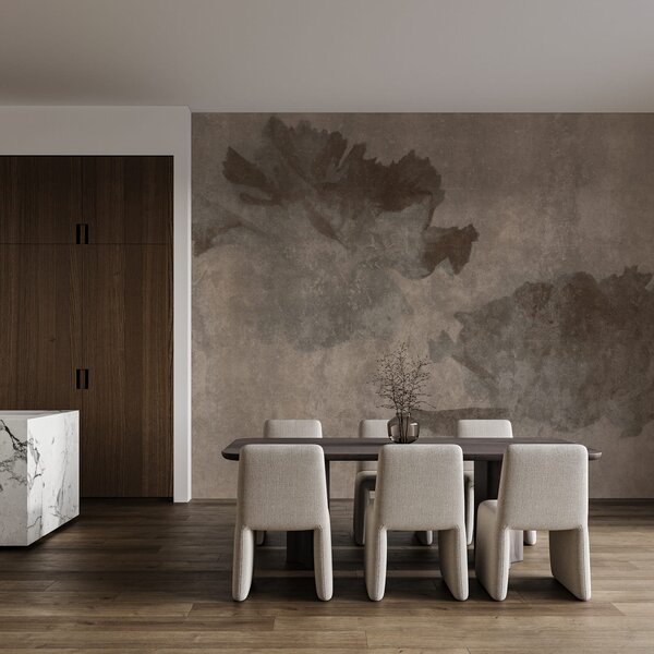 Fototapeta Vybledlá květinová elegance na neutrálním pozadí, Květinové fototapety, Populární fototapety - Tapeko.co.cz