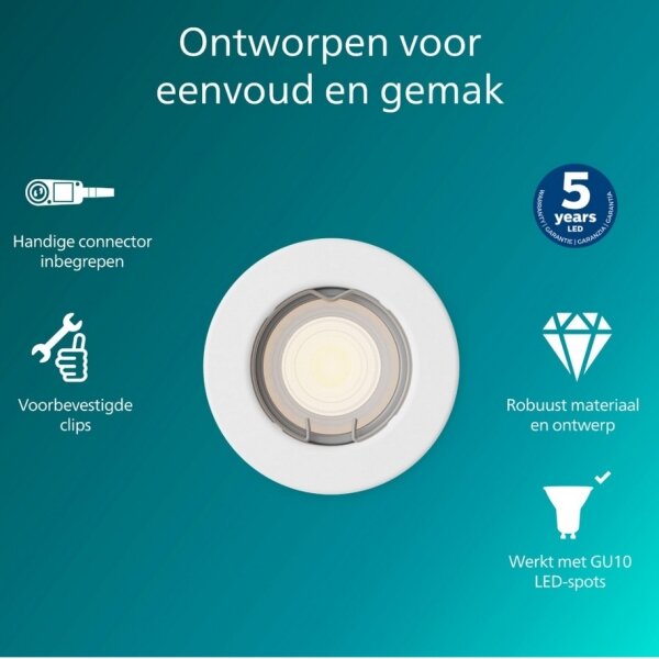 Philips - Podhledové svítidlo PERIDOT 1xGU10/7W/230V bílá