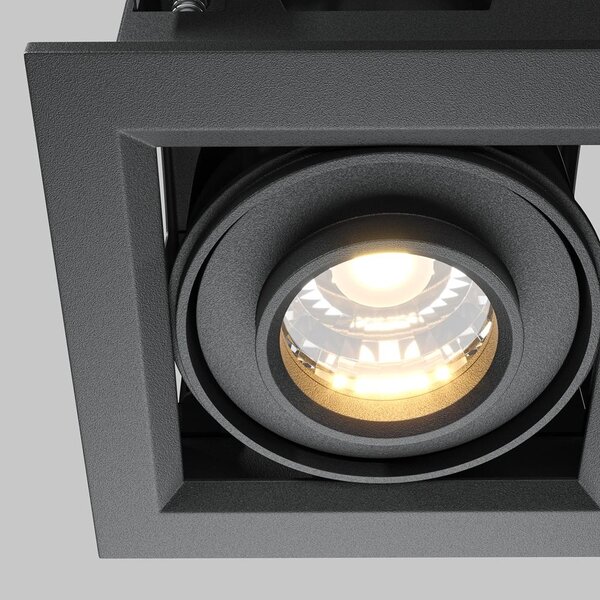 Maytoni Moderní vestavné LED svítidlo METAL MODERN, 10W, d. 9,5 cm, 3000K Barva: Černá