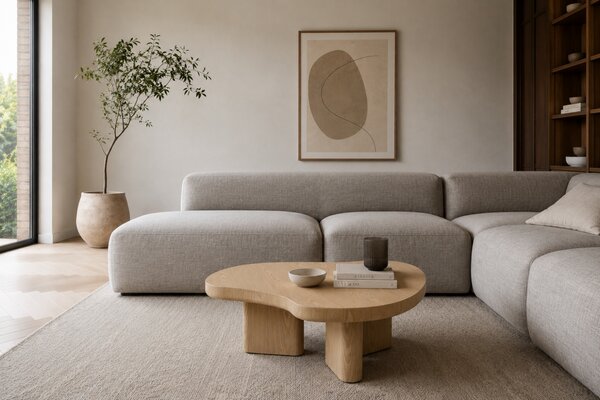 Somcasa Dubový konferenční stolek Jerome 80 x 65 cm