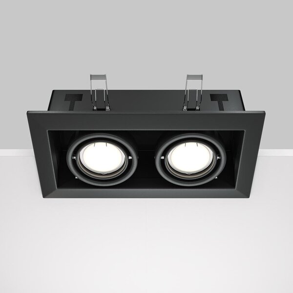 Maytoni Vestavné svítidlo METAL MODERN, 50W, d. 24,5 cm, 2xGU10 Barva: Černá