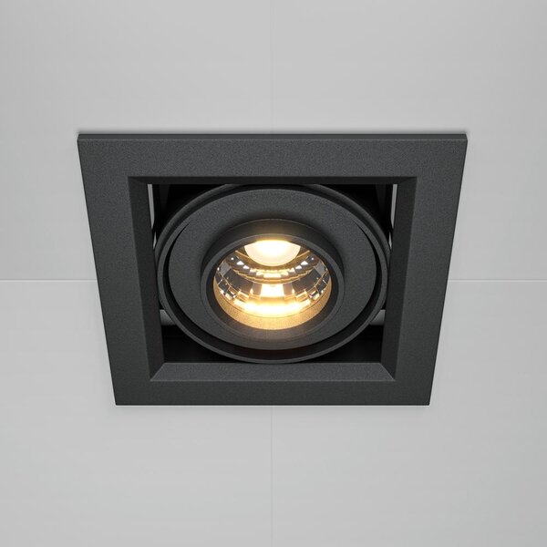 Maytoni Moderní vestavné LED svítidlo METAL MODERN, 10W, d. 9,5 cm, 3000K Barva: Černá