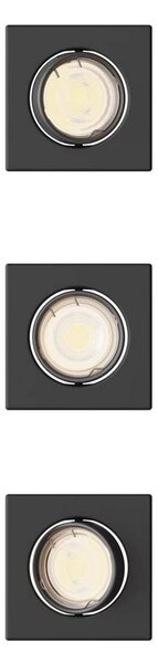 Philips - SADA 3x Podhledové svítidlo PERIDOT 1xGU10/7W/230V černá