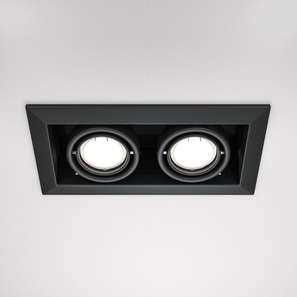 Maytoni Vestavné svítidlo METAL MODERN, 50W, d. 24,5 cm, 2xGU10 Barva: Černá