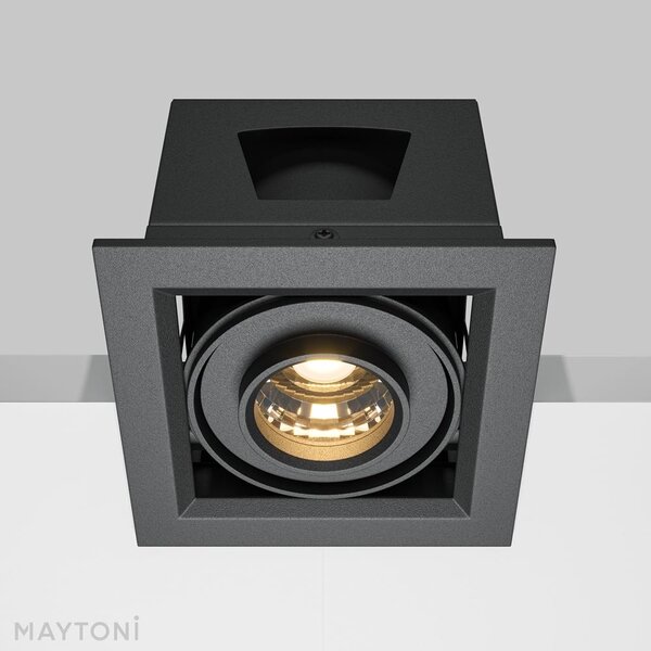 Maytoni Moderní vestavné LED svítidlo METAL MODERN, 10W, d. 9,5 cm, 3000K Barva: Černá
