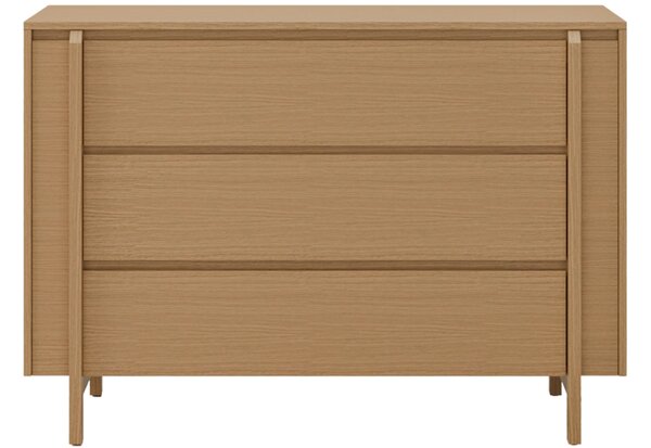 Somcasa Dubová komoda Pacific 120 x 43 cm se zásuvkami