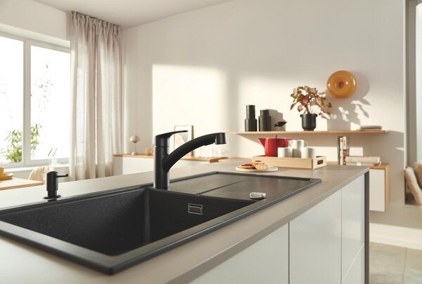 GROHE Eurosmart Professional - Páková dřezová baterie, černá matná 303052431